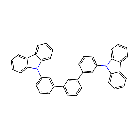 3,3''-二(9H-咔唑-9-基)-1,1':3',1''-三联苯结构图