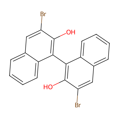 (R)-3,3'-二溴-1,1'-联-2-萘酚结构图