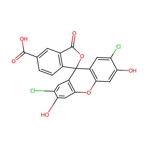 5(6)-羧基-2',7'-二氯荧光素结构图