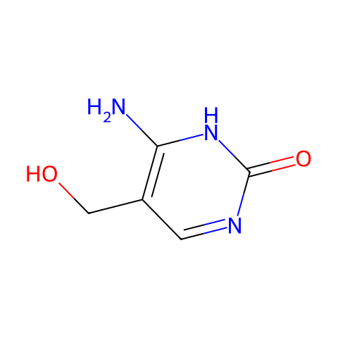 2-羟基-4-氨基-5-羟甲基嘧啶结构图