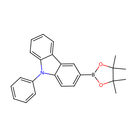 9-苯基-9H-咔唑-3-硼酸哪醇酯结构图