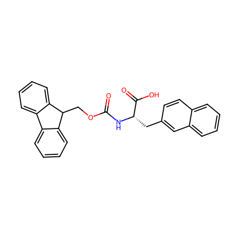Fmoc-3-(2-萘基)-L-丙氨酸结构图