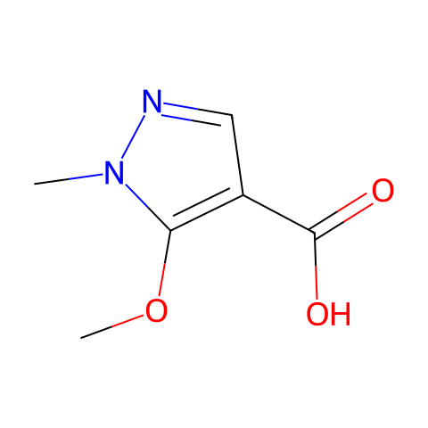 5-methoxy-1-methyl-1H-pyrazole-4-carboxylic acid结构图