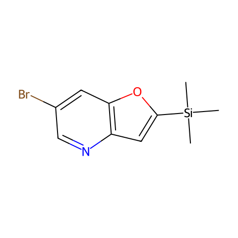 6-Bromo-2-(trimethylsilyl)furo[3,2-b]pyridine结构图