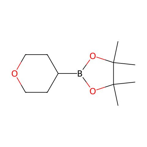 4,4,5,5-Tetramethyl-2-(tetrahydro-2H-pyran-4-yl)-1,3,2-dioxaborolane结构图