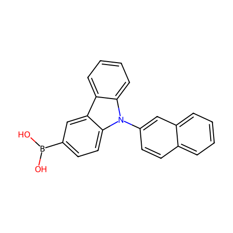 [9-(萘-2-基)-9H-咔唑-3-基]硼酸 (含不同量的酸酐)结构图