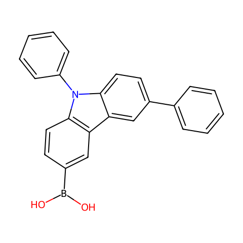 B-(6,9-二苯基-9H-咔唑-3-基)硼酸结构图