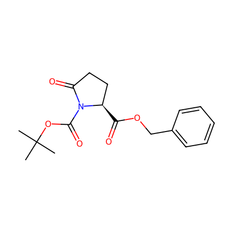 N-叔丁氧羰基-L-焦谷氨酸苄酯结构图