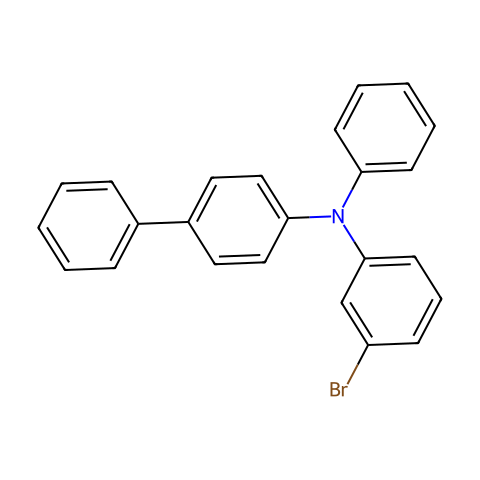 N-(3-溴苯基）-N-苯基-[1，1-联苯]-4-胺结构图