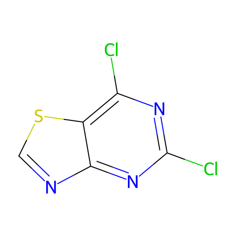 5,7-二氯噻唑并[4,5-D]嘧啶结构图