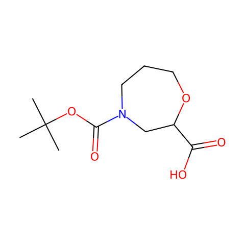 4-BOC-2-高吗啉甲酸结构图