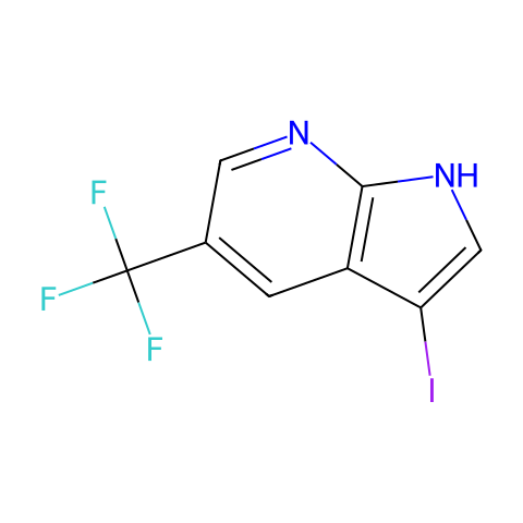 3-Iodo-5-(trifluoromethyl)-1H-pyrrolo[2,3-b]pyridine结构图