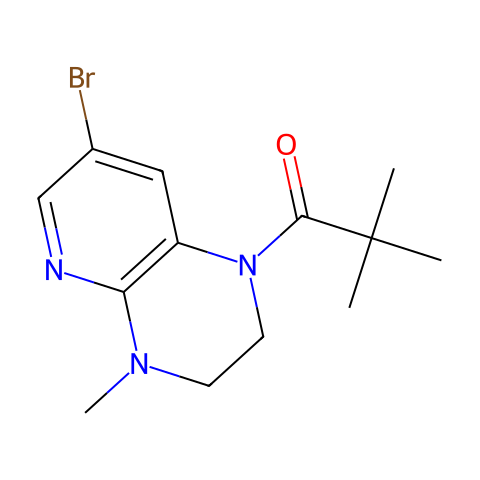 1-(7-Bromo-4-methyl-3,4-dihydropyrido[2,3-b]-pyrazin-1(2H)-yl)-2,2-dimethylpropan-1-one结构图