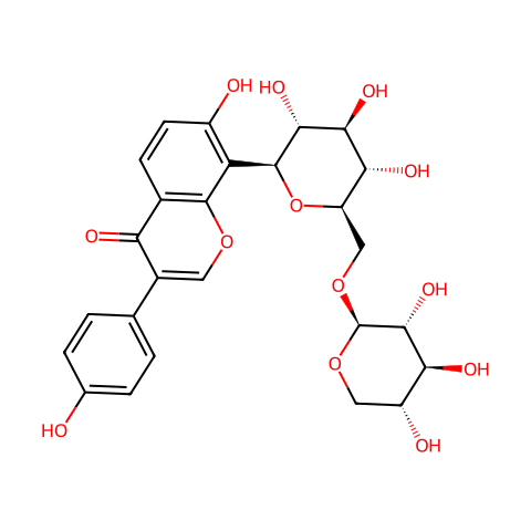 葛根素-6″-O-木糖苷结构图