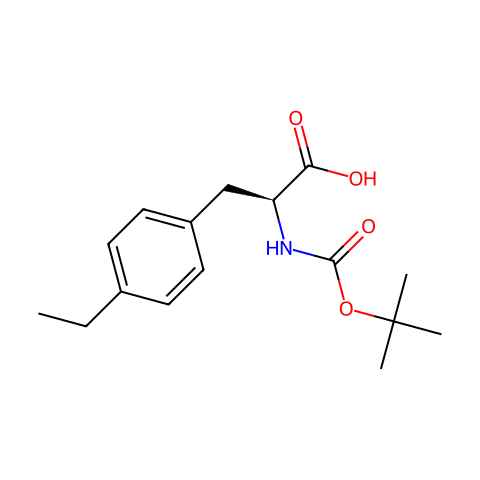 Boc-(S)-2-aMino-3-(4-ethylphenyl)propanoic acid结构图