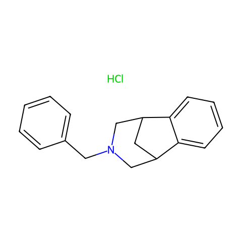 1,5-Methano-1H-3-benzazepine, 2,3,4,5-tetrahydro-3-(phenylmethyl)- hydrochloride结构图
