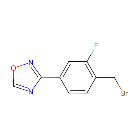 3-(4-(Bromomethyl)-3-fluorophenyl)-1,2,4-oxadiazole结构图