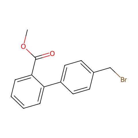 2-[4-(溴甲基)苯基]苯甲酸甲酯结构图