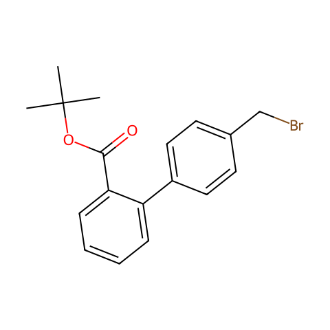 4'-溴甲基联苯-2-甲酸叔丁酯结构图