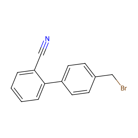 2-氰基-4'-溴甲基联苯结构图