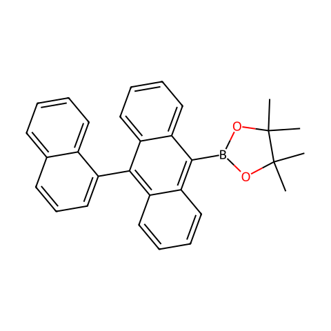 4,4,5,5-四甲基-2-[10-(1-萘基)蒽-9-基]-1,3,2-二氧环戊硼烷结构图