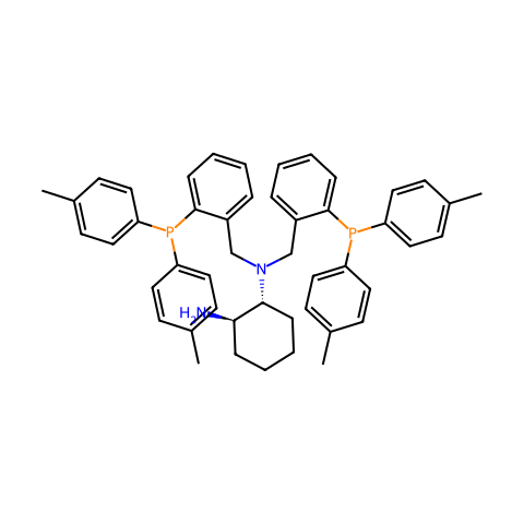 (1R,2R)-N1,N1-Bis(2-(di-p-tolylphosphino)-benzyl)cyclohexane-1,2-diamine结构图