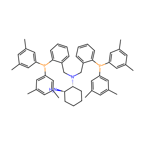(1R,2R)-N,N-双{[2-[双(3,5-二甲苯)膦]苄基}环己烷-1,2-二胺结构图