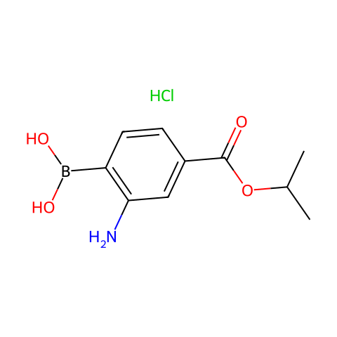 (2-Amino-4-(isopropoxycarbonyl)phenyl)-boronic acid hydrochloride结构图
