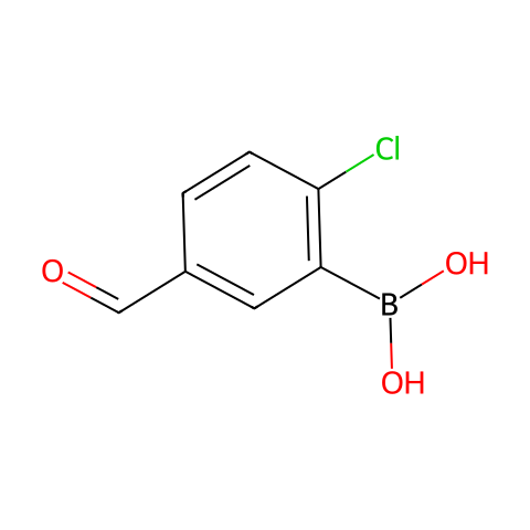 2-氯-5-甲酰基苯基硼酸 (含不同量的酸酐)结构图