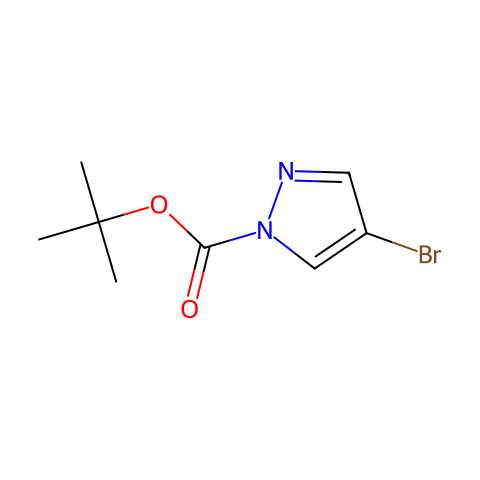 1-Boc-4-溴吡唑结构图