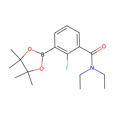 N,N-Diethyl-2-fluoro-3-(4,4,5,5-tetramethyl-1,3,2-dioxaborolan-2-yl)benzamide结构图
