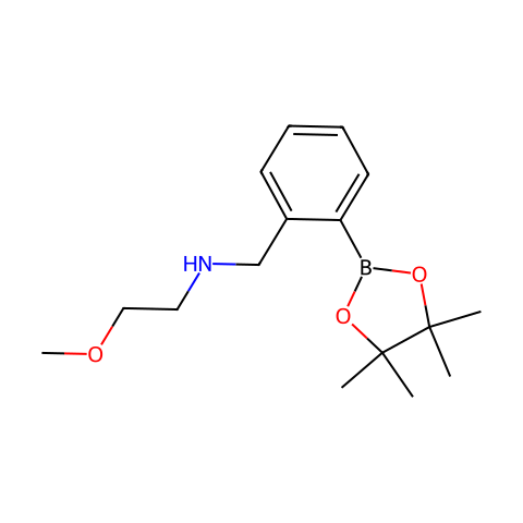2-Methoxy-N-(2-(4,4,5,5-tetramethyl-1,3,2-dioxaborolan-2-yl)benzyl)ethanamine结构图