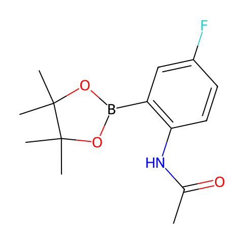 N-(4-Fluoro-2-(4,4,5,5-tetramethyl-1,3,2-dioxaborolan-2-yl)phenyl)acetamide结构图