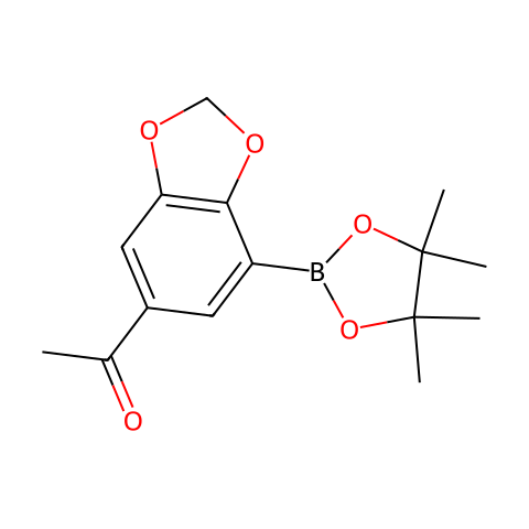 1-(7-(4,4,5,5-Tetramethyl-1,3,2-dioxaborolan-2-yl)benzo[d][1,3]dioxol-5-yl)ethanone结构图