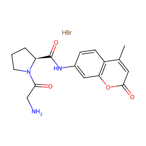 甘氨酰-脯氨酸-7-氨基-4-甲基香豆素氢溴酸盐结构图