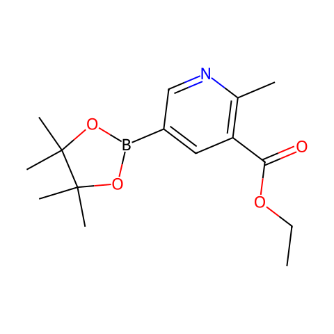 Ethyl 2-methyl-5-(4,4,5,5-tetramethyl-1,3,2-dioxaborolan-2-yl)nicotinate结构图