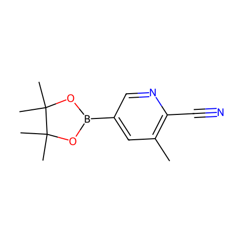 2-CYANO-3-METHYLPYRIDINE-5-BORONIC ACID, PINACOL ESTER结构图