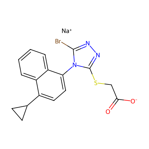 Lesinurad (sodium)结构图