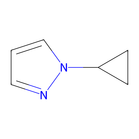 1-Cyclopropyl-1H-pyrazole结构图