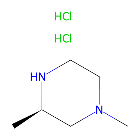 (R)-1,3-二甲基哌嗪二盐酸盐结构图