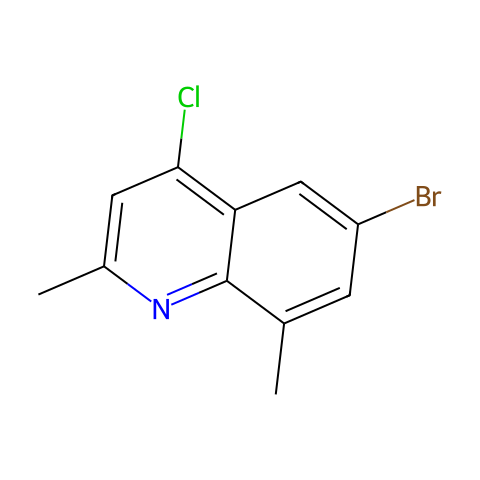 6-Bromo-4-chloro-2,8-dimethylquinoline结构图