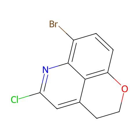 7-Bromo-5-chloro-2,3-dihydropyrano[4,3,2-de]quinoline结构图