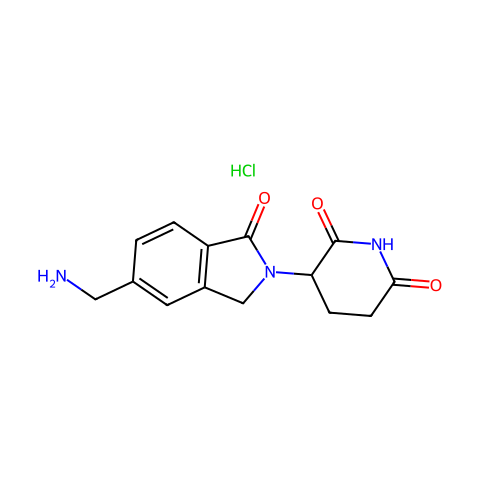 3-[5-(aminomethyl)-1-oxo-isoindolin-2-yl]piperidine-2,6-dione;hydrochloride结构图