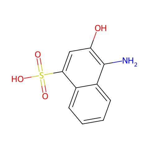 1-氨基-2-萘酚-4-磺酸结构图