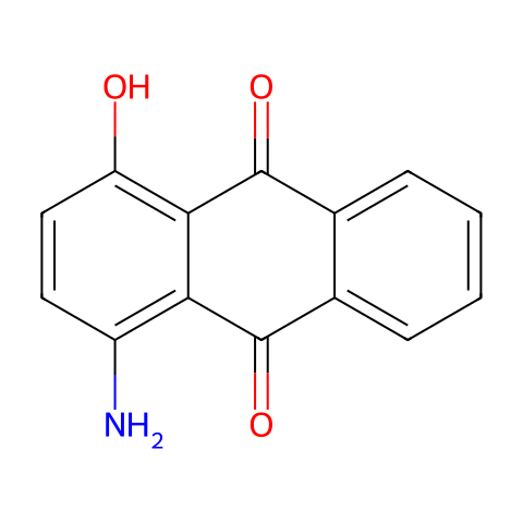 1-氨基-4-羟基蒽醌结构图