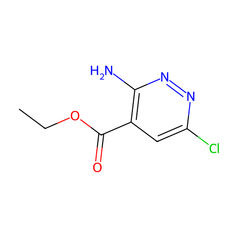 3-氨基-6-氯哒嗪-4-羧酸乙酯结构图
