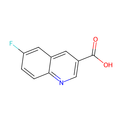 6-氟喹啉-3-羧酸结构图