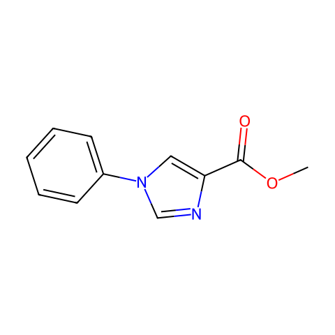 1-苯基-1H-咪唑-4-羧酸甲酯结构图