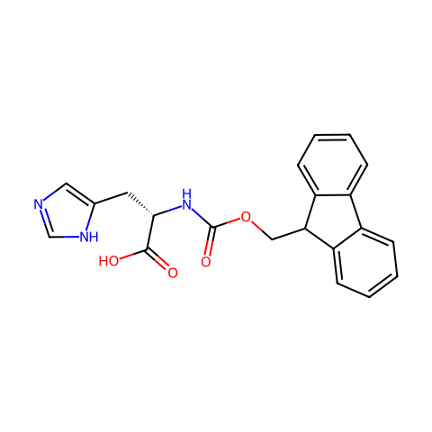 N-芴甲氧羰基-L-组氨酸结构图