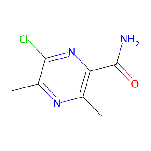6-Chloro-3,5-dimethylpyrazine-2-carboxamide结构图